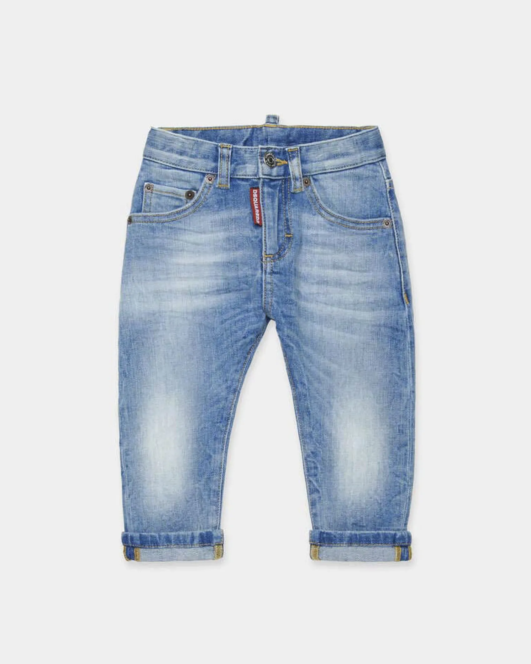 Jeans Dsquared2 in cotone stretch lavaggio chiaro stone washed