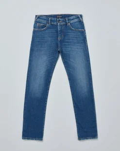 Jeans Emporio Armani a lavaggio medio stone washed regular-fit in cotone stretch