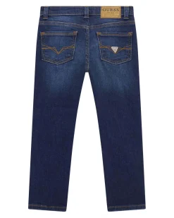 Jeans Guess regular fit in cotone stretch lavaggio scuro stone washed