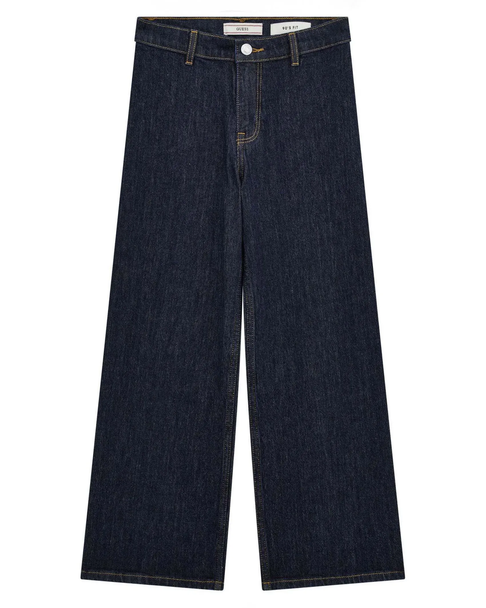 Jeans Guess wide leg lavaggio blu scuro in cotone stretch