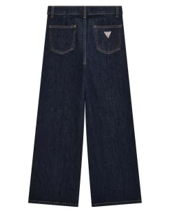 Jeans Guess wide leg lavaggio blu scuro in cotone stretch