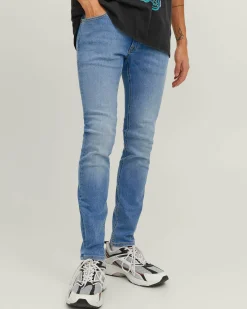 Jeans Jack & Jones Liam skinny a vita bassa in cotone stretch lavaggio chiaro super stone washed