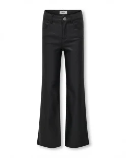 Jeans Kids Only wide leg nero spalmato