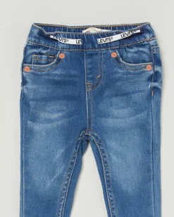 Jeans Levi's skinny lavaggio medio stone washed in cotone stretch con coulisse