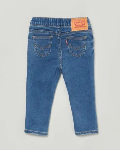 Jeans Levi's skinny lavaggio medio stone washed in cotone stretch con coulisse