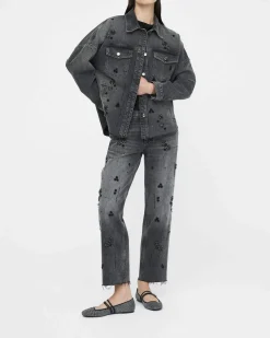 Jeans Liu Jo Jeans nero in cotone con dettagli in rilievo
