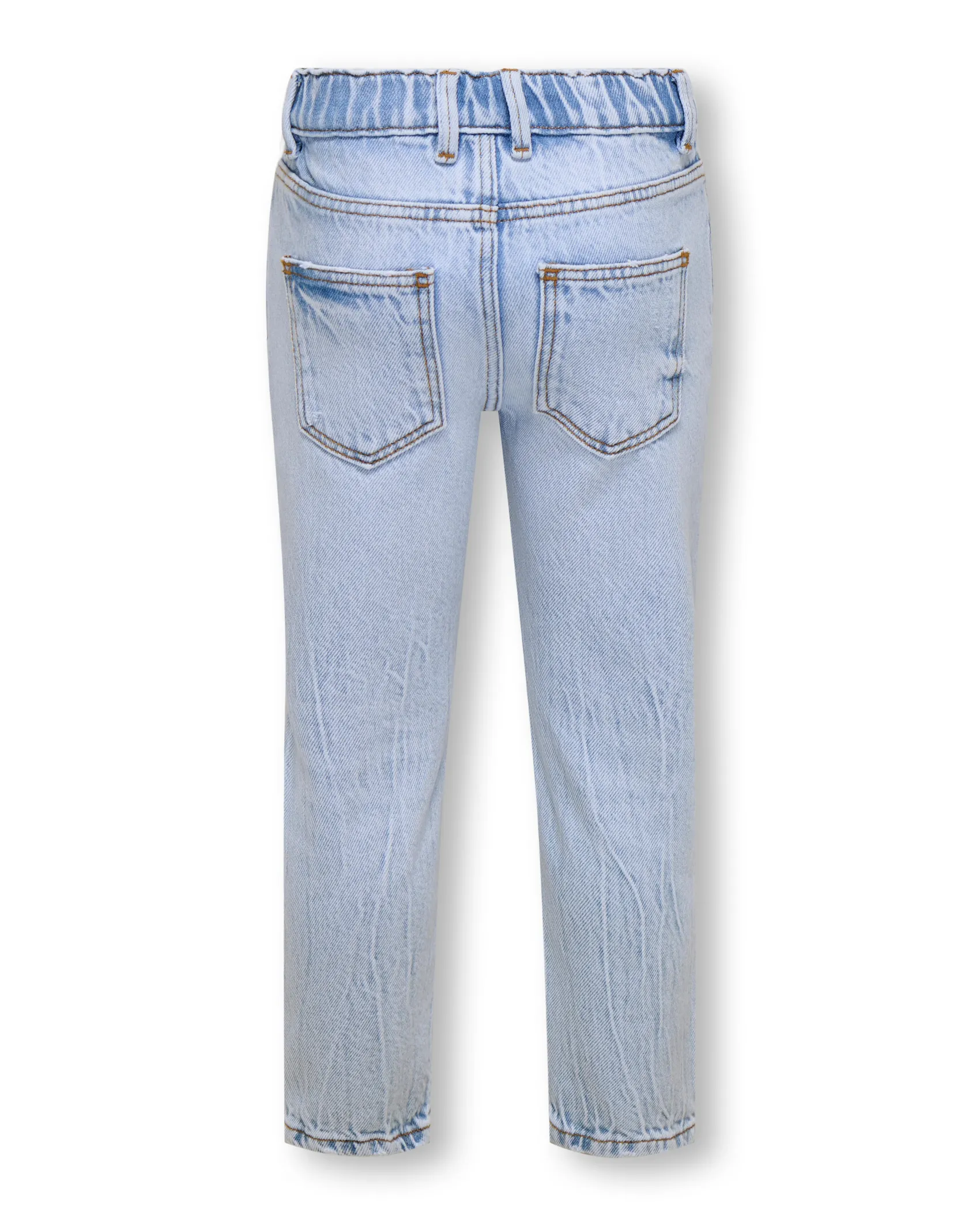 Jeans mom-fit Kids Only in cotone a lavaggio chiaro con abrasioni