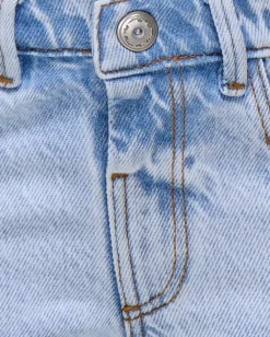 Jeans mom-fit Kids Only in cotone a lavaggio chiaro con abrasioni