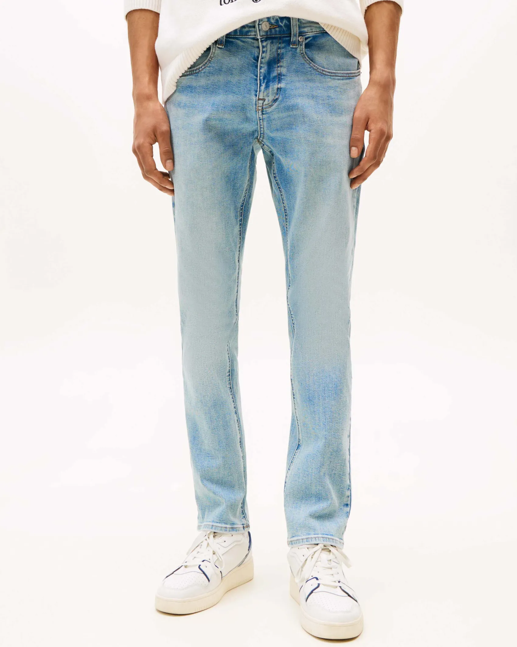 Jeans Scanton Tommy Jeans slim-fit in cotone stretch lavaggio chiaro bleach washed