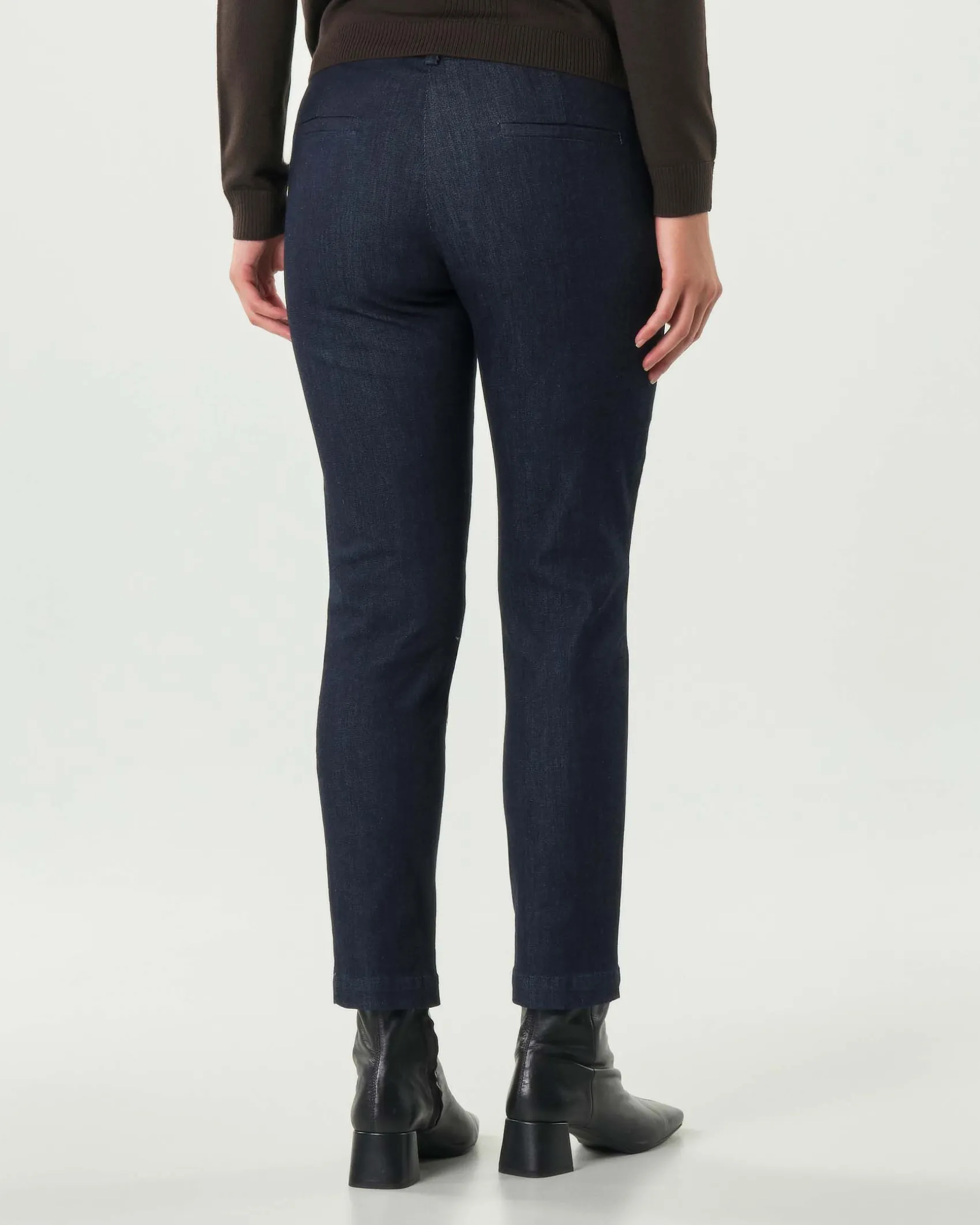Jens blu tramato Hlo! dalla linea slim in cotone stretch