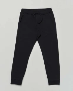 Jogger Dsquared2 nero in puro cotone garzato e coulisse