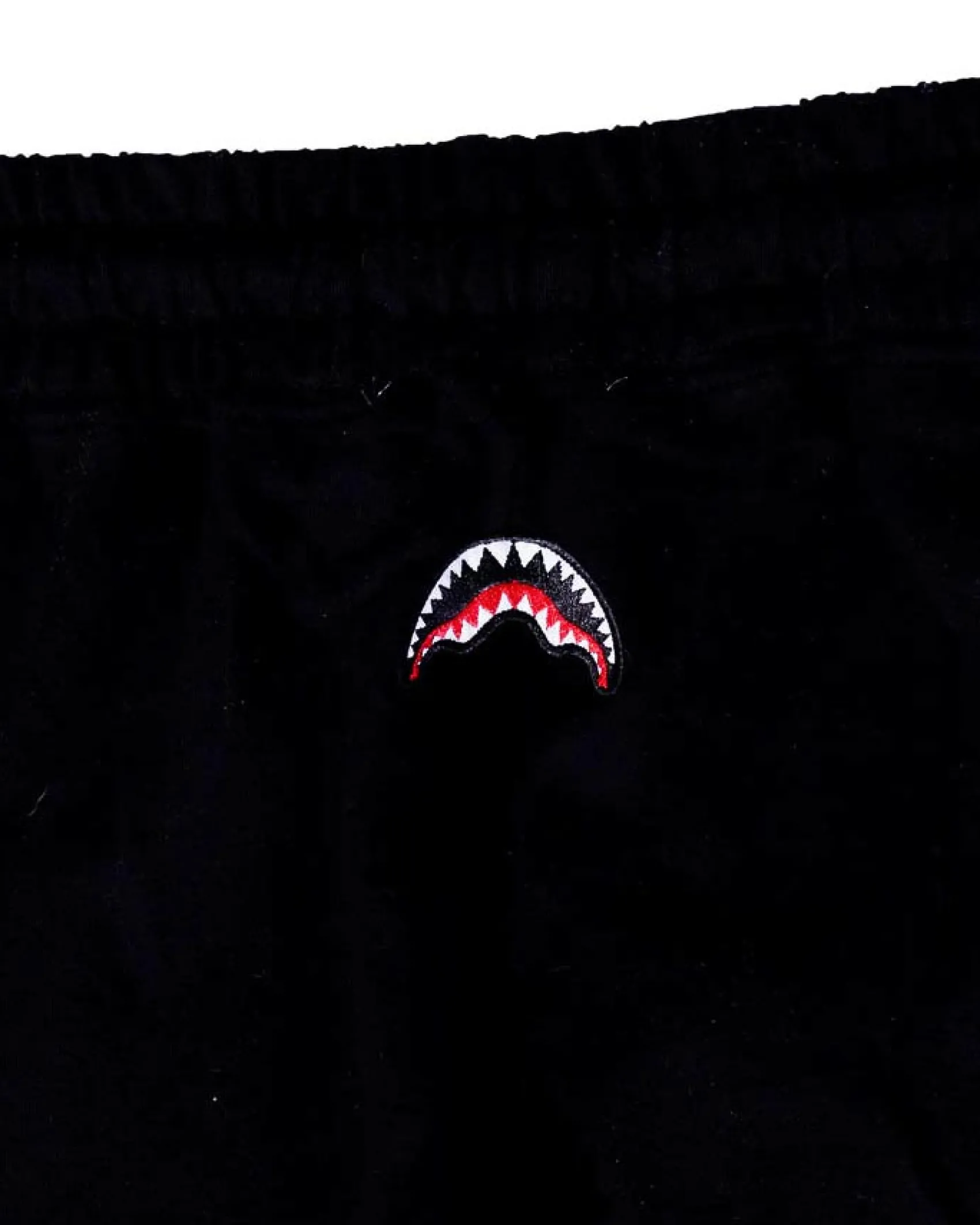 Jogger in felpa di cotone neri con coulisse e stampa logo bianca