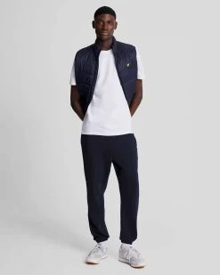 Jogger Lyle & Scott blu in felpa di puro cotone