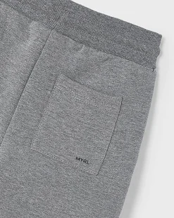Jogger Mayoral in felpa di cotone grigio con coulisse