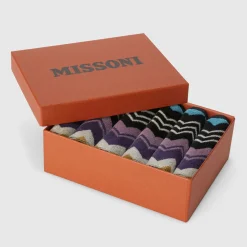 Lavette Giacomo in spugna di cotone a fantasia chevron nelle nuance dell'azzurro