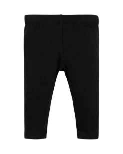 Leggins Calvin Klein nero in cotone stretch con logo