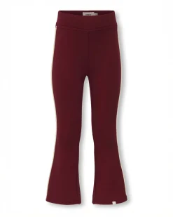 Leggins flare Kids Only bordeaux con riga bianca
