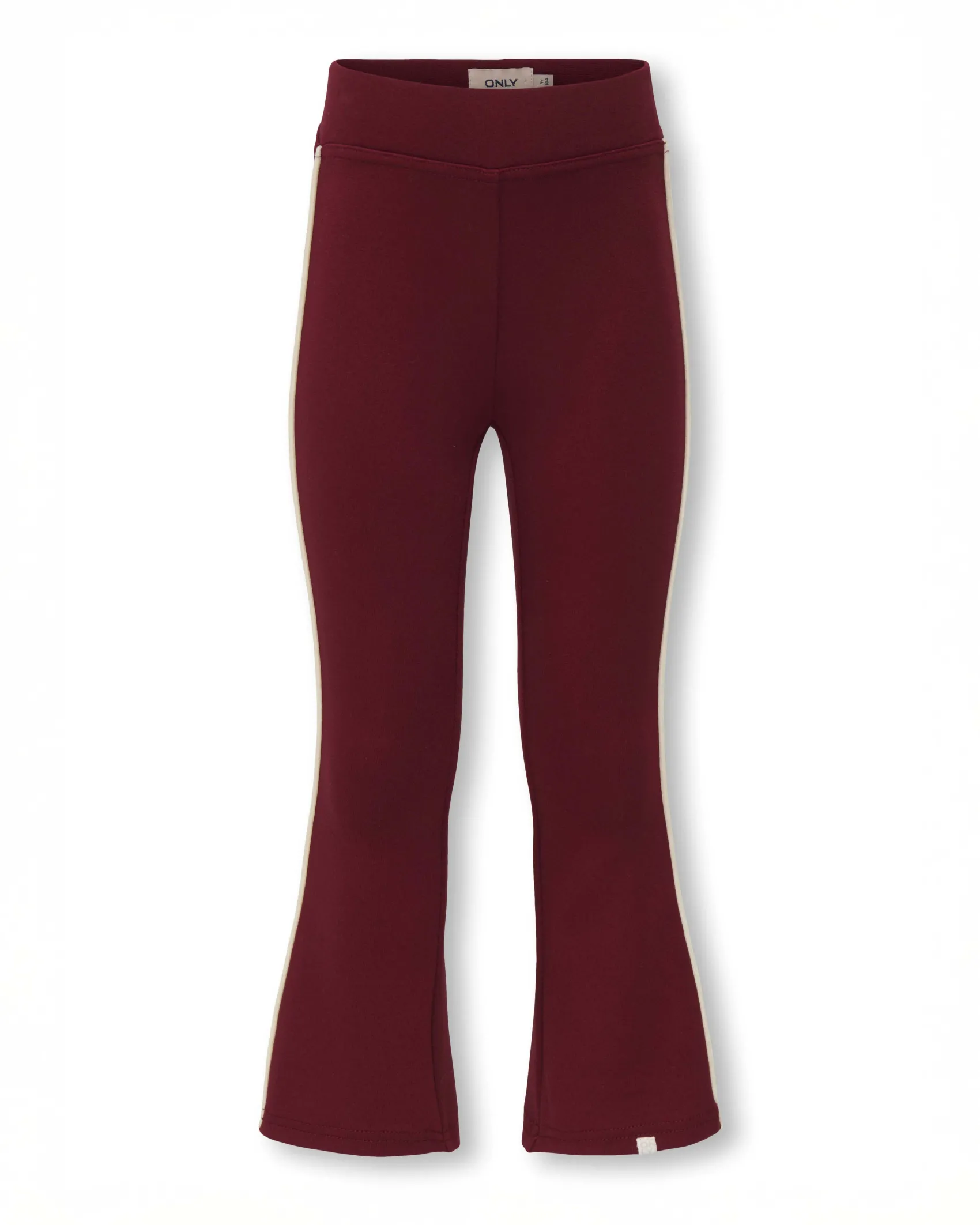 Leggins flare Kids Only bordeaux con riga bianca