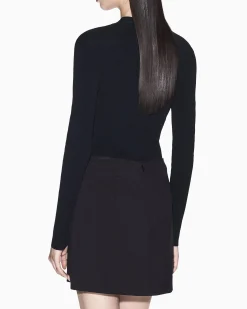 Maglia Armani Exchange nera in misto viscosa
