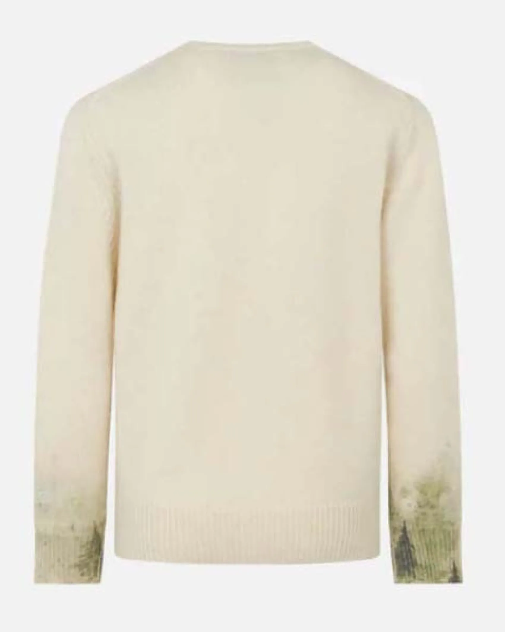 Maglia avorio MC2 Saint Barth girocollo in misto lana e cashmere con grafica coniglietto e scritta Oops!