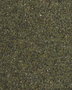Maglia Barbour girocollo Tisbury verde militare in misto lana e seta effetto bottonato