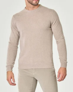 Maglia girocollo Ashki.i avorio in misto lana e cachemire