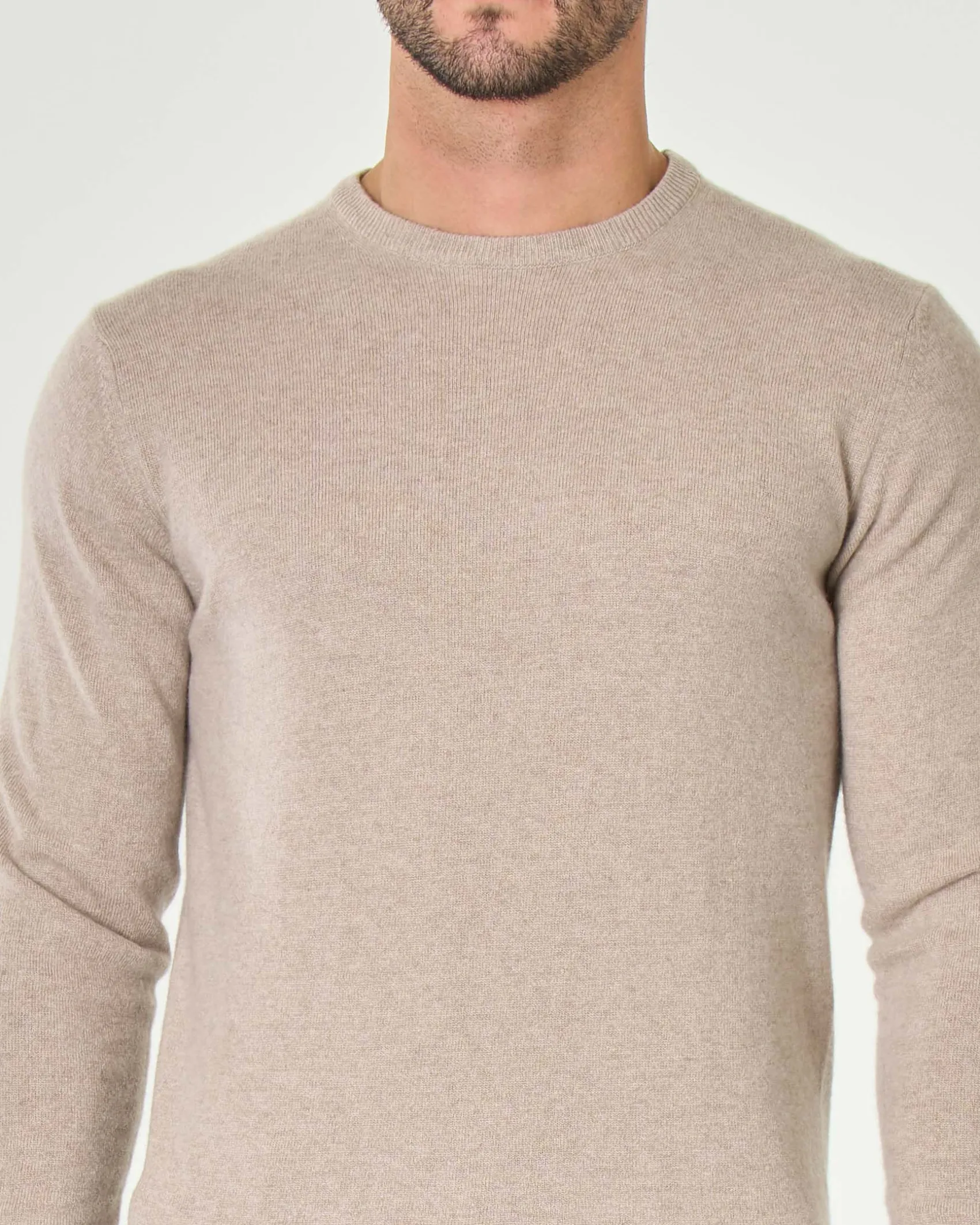 Maglia girocollo Ashki.i avorio in misto lana e cachemire