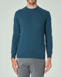 Maglia girocollo Ashki.i ottanio in misto lana e cachemire