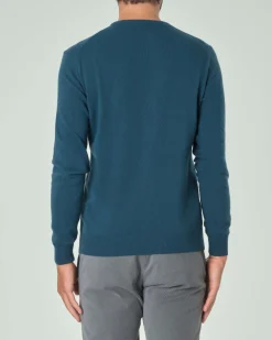 Maglia girocollo Ashki.i ottanio in misto lana e cachemire