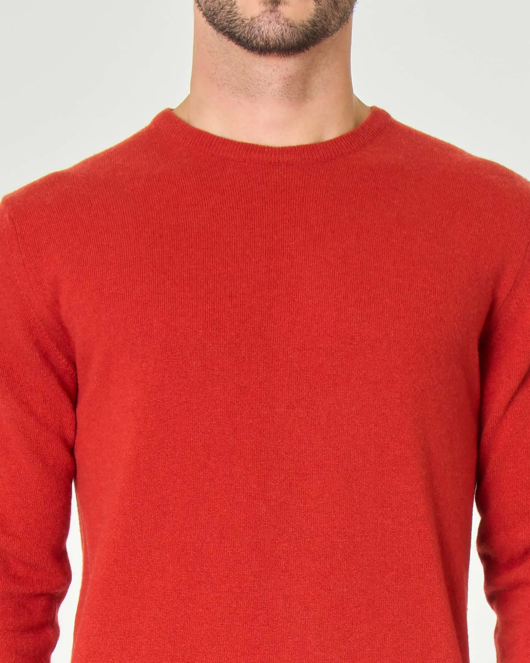 Maglia girocollo Ashki.i tabasco in misto lana e cachemire