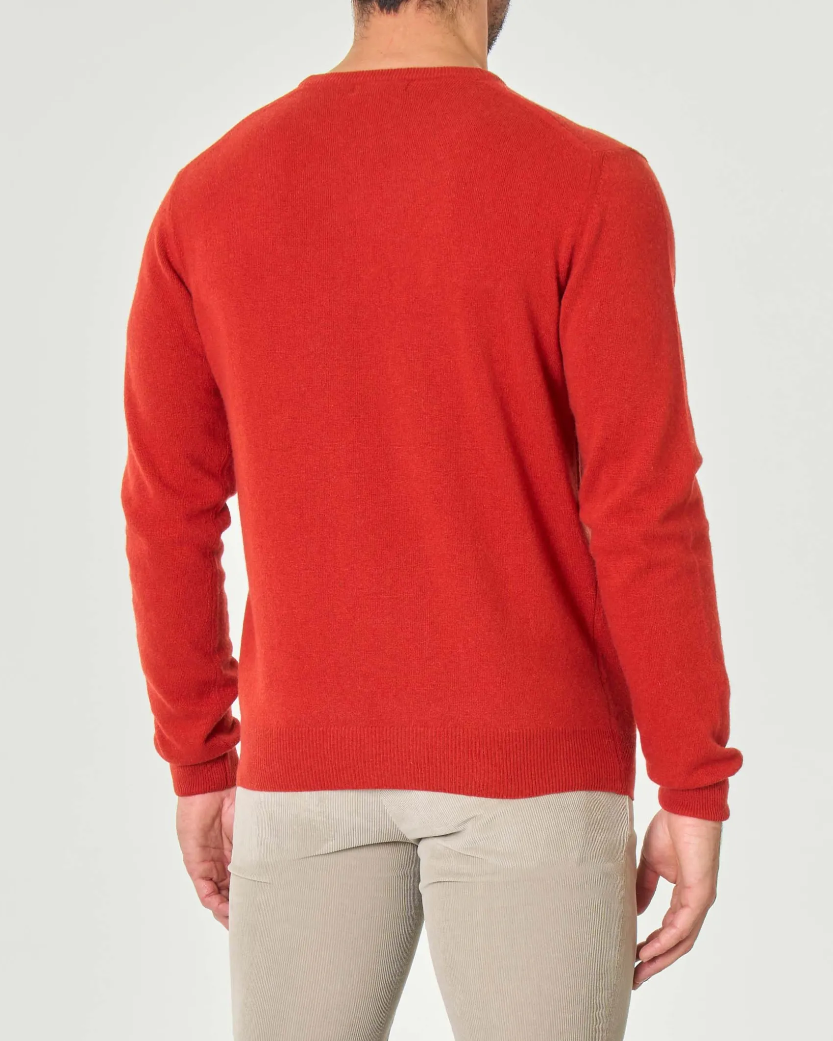 Maglia girocollo Ashki.i tabasco in misto lana e cachemire