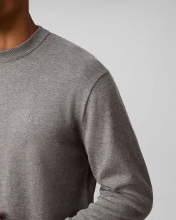 Maglia girocollo Calvin Klein Jeans grigia in puro cotone