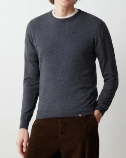 Maglia girocollo Colmar Originals grigio antracite in filato di misto lana viscosa e cachemire