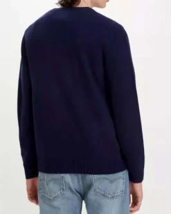 Maglia girocollo Levi's blu in lambswool