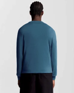 Maglia girocollo Lyle & Scott ottanio in misto cotone e lana merino