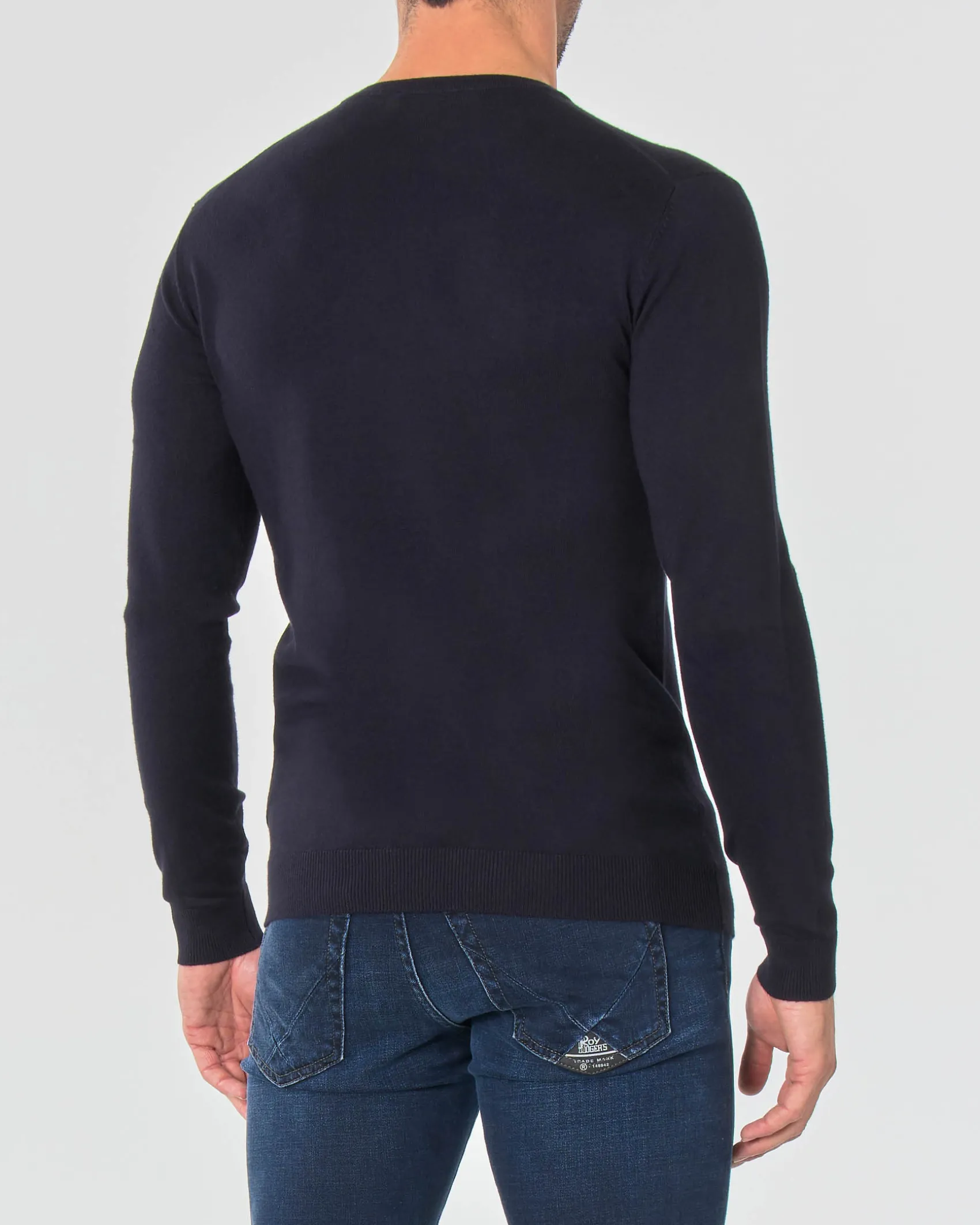 Maglia girocollo Paul Baker blu tinta unita