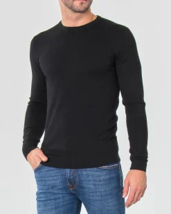 Maglia girocollo Paul Baker nera tinta unita