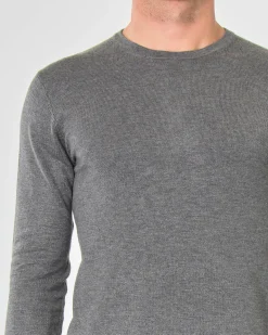 Maglia girocollo Paul Baker grigia tinta unita