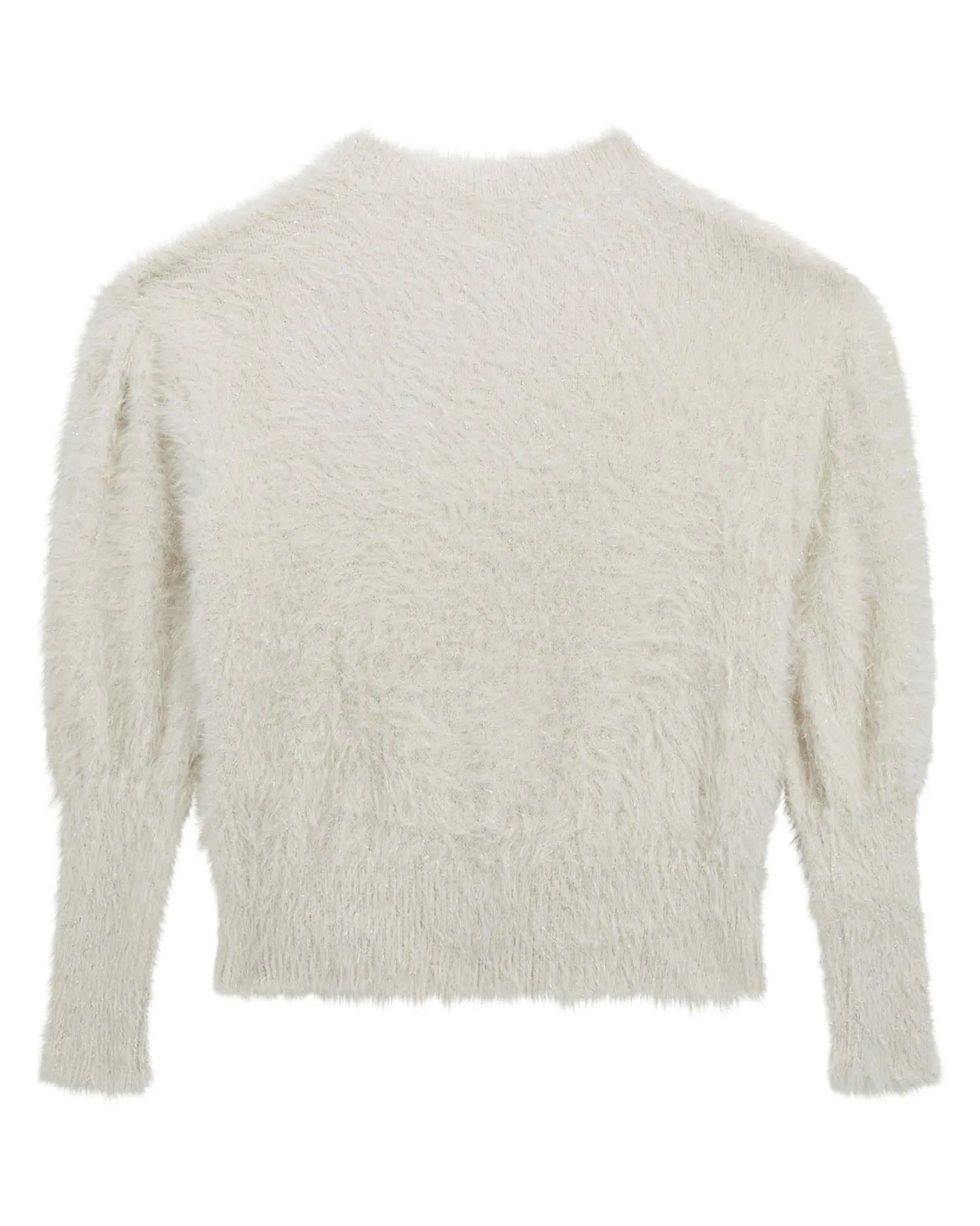 Maglia Guess color panna in lurex effetto pelliccia
