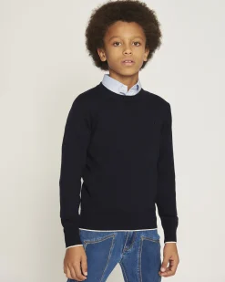 Maglia Jeckerson blu in lana e cotone