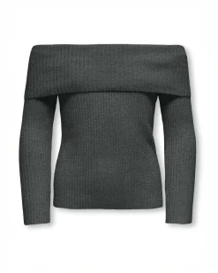 Maglia Kids Only grigia antracite con spalle scoperte