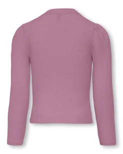 Maglia Kids Only rosa antico in misto viscosa con maniche a sbuffo