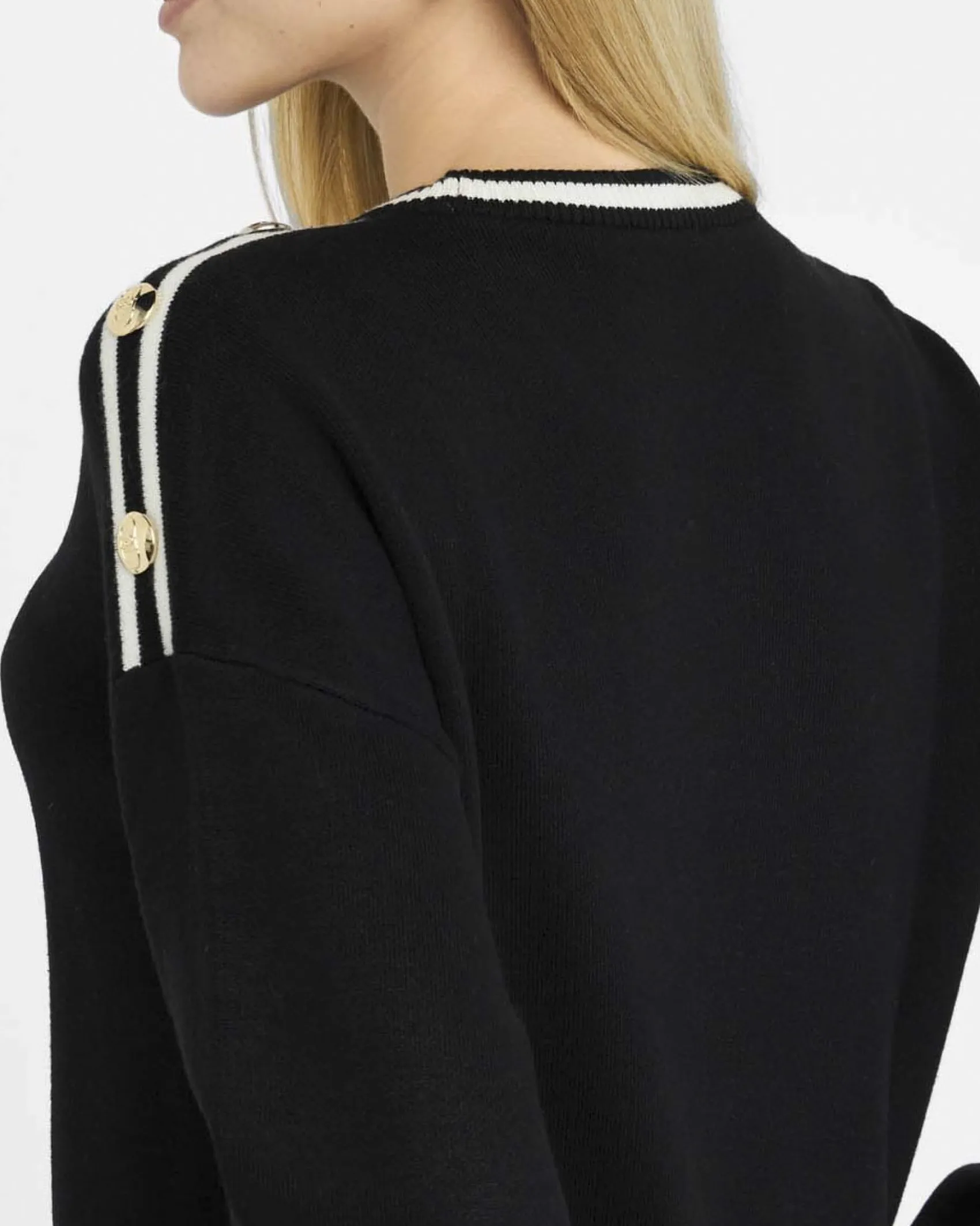 Maglia Liu Jo Sport nera in viscosa con dettagli a contrasto