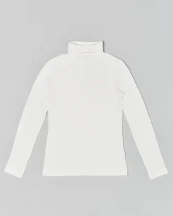 Maglia lupetto Elsy bianca a manica lunga in viscosa stretch