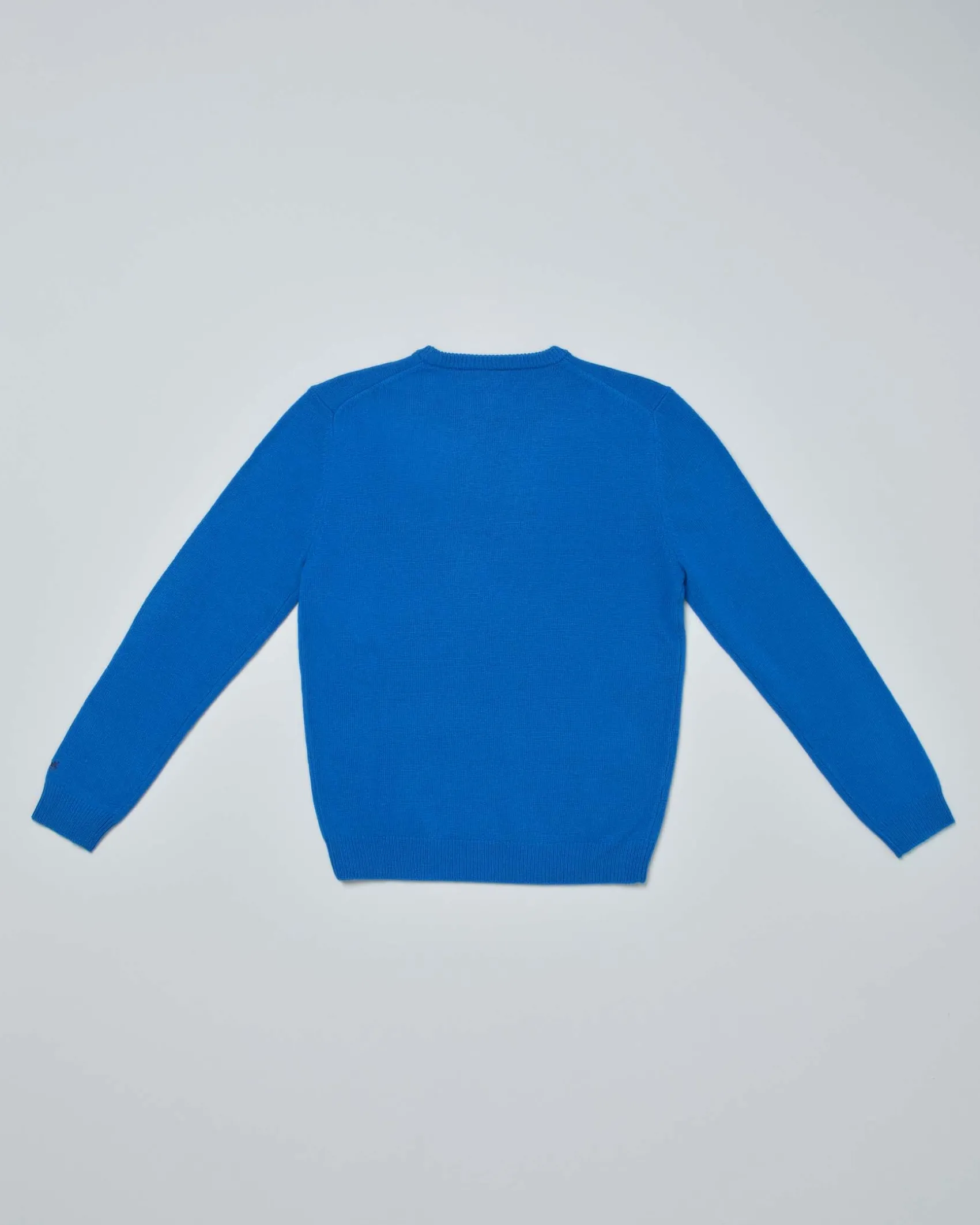 Maglia MC2 Saint Barth blu royal in misto lana e cashmere con fantasia Snoopy e scritta Padel