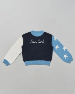 Maglia MC2 Saint Barth in misto lana di alpaca con stelle e scritta 'Star Girl'