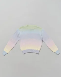 Maglia MC2 Saint Barth multicolor sfumata in misto alpaca con scritta logo