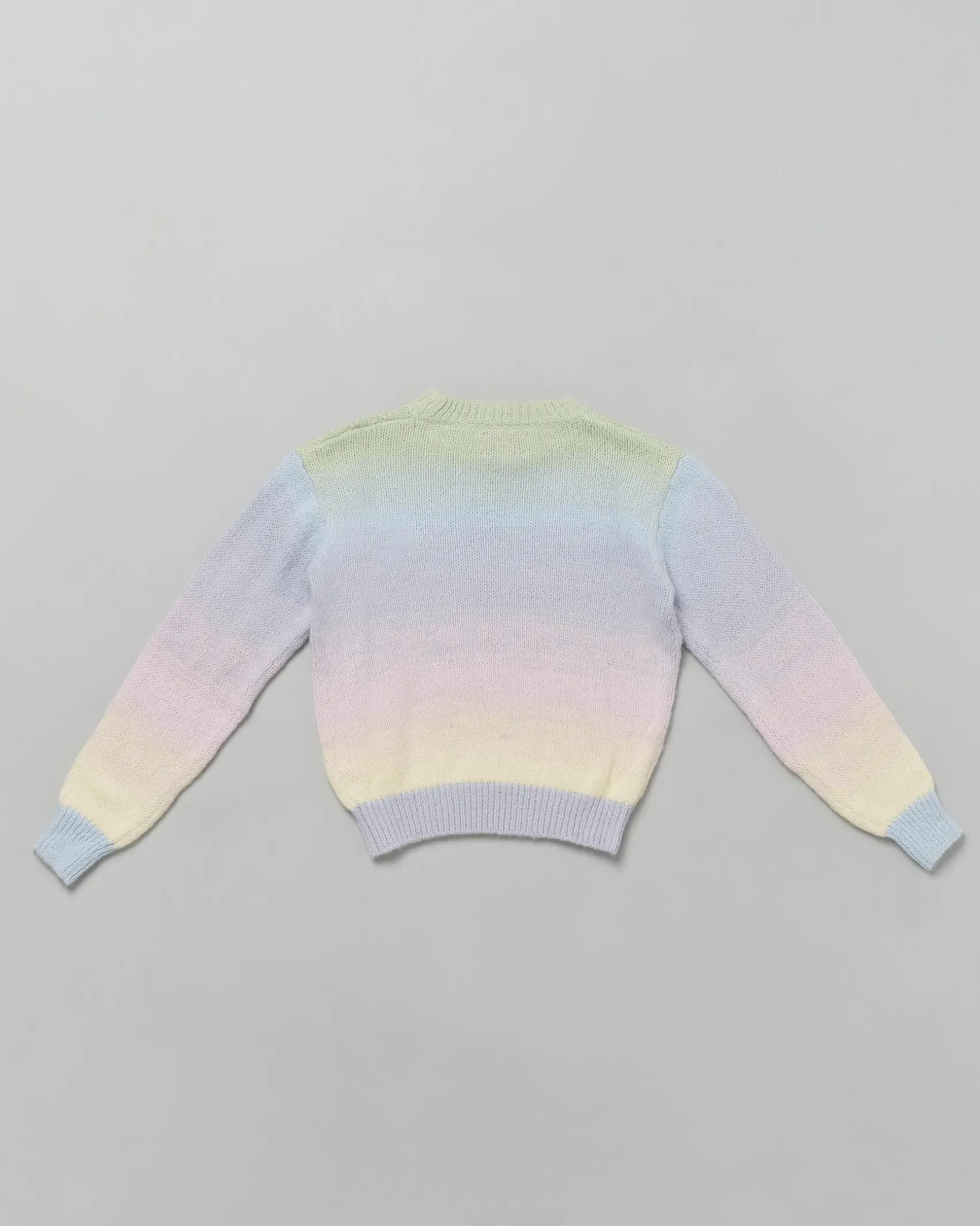 Maglia MC2 Saint Barth multicolor sfumata in misto alpaca con scritta logo