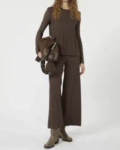 Maglia nera senza maniche Weekend Max Mara in misto viscosa plissè
