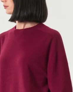 Maglia over bordeaux Hlo! a maniche corte in misto viscosa
